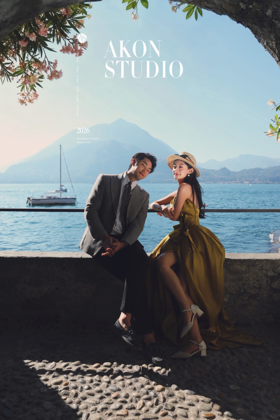 石拱門下的科莫湖木船 — Akonstudio 實拍樣片